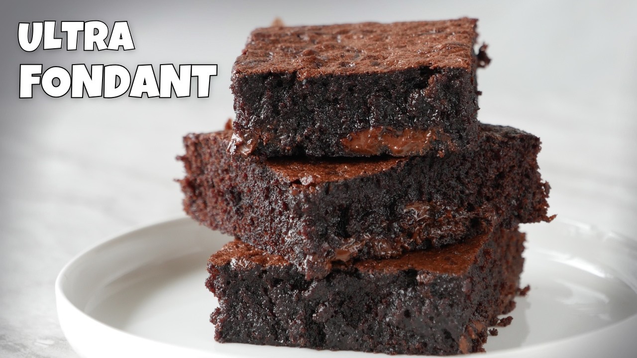 BROWNIE AU CHOCOLAT ULTRA FONDANT 🍫 La Recette Facile avec Croûte Craquante