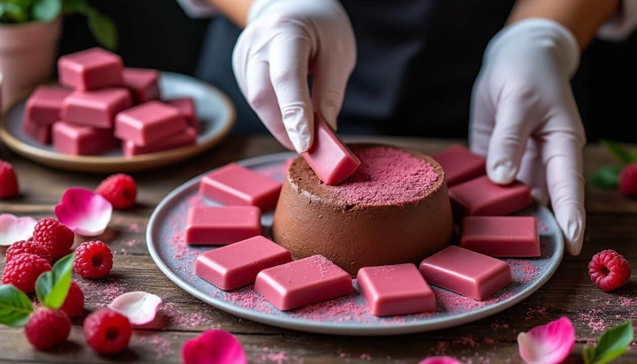 découvrez le chocolat ruby, son origine unique, ses caractéristiques et comment l'utiliser en cuisine pour créer des desserts colorés et savoureux.